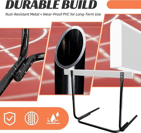 MR Height Adjustable Hurdle for Track and Field, Pro Athletic Hurdle with Heavy-Duty Base Counterweight, Anti-Tip Design for Sprint Training, Competition Practice, Speed Drills in Kuwait