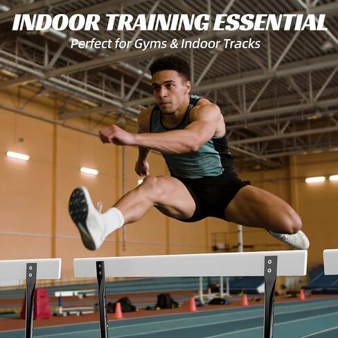 MR Height Adjustable Hurdle for Track and Field, Pro Athletic Hurdle with Heavy-Duty Base Counterweight, Anti-Tip Design for Sprint Training, Competition Practice, Speed Drills in Kuwait