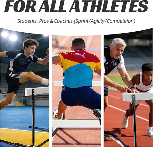 MR Height Adjustable Hurdle for Track and Field, Pro Athletic Hurdle with Heavy-Duty Base Counterweight, Anti-Tip Design for Sprint Training, Competition Practice, Speed Drills in Kuwait