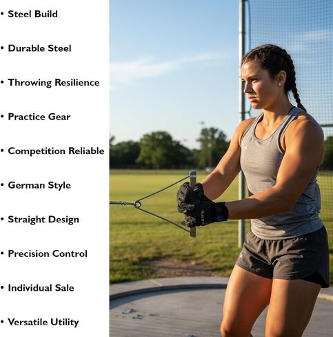Amber Sporting Goods Olympian Hammer Handle Straight, Durable Steel, German Style for Practice & Competition in Saudi Arabia
