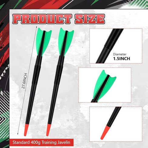 4 Pack 400 Grams Training Javelin for Beginners Track and Field Javelins Soft Plastic Javelin for Intermediate Advanced Throwers Baseball Softball Indoor Outdoor Throwing Skills Adult in Kuwait