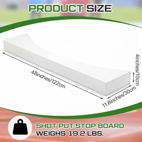 Shot Put Toe Board Heavy Duty Pine Wood 48 x 11.8 x 4 Inches 19.2 lb Sturdy Stable Throwing Platform Throwing Circle for Track and Field Athlete Indoor Outdoor Practice in Kuwait