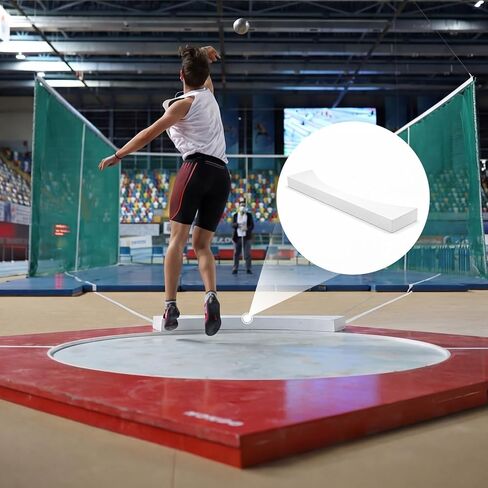 Shot Put Toe Board Heavy Duty Pine Wood 48 x 11.8 x 4 Inches 19.2 lb Sturdy Stable Throwing Platform Throwing Circle for Track and Field Athlete Indoor Outdoor Practice in Kuwait