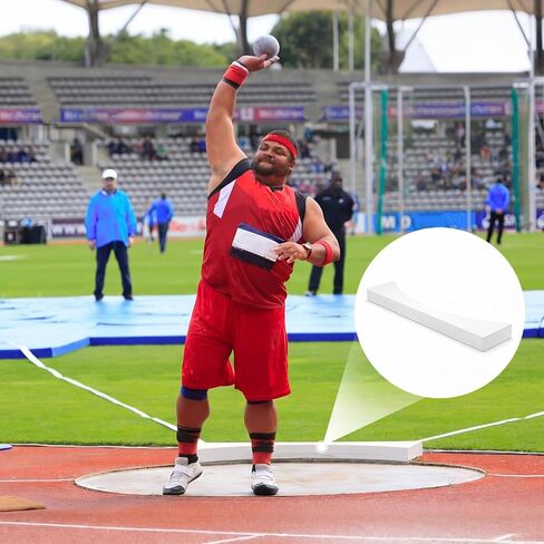 Shot Put Toe Board Heavy Duty Pine Wood 48 x 11.8 x 4 Inches 19.2 lb Sturdy Stable Throwing Platform Throwing Circle for Track and Field Athlete Indoor Outdoor Practice in Kuwait
