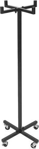 ASIEIT 4 عجلات معدنية متنقلة لحبل القفز على شكل شجرة ارتفاع 120 سم/46.8 بوصة عربة حلقية قائمة بذاتها عربة تخزين للرياضة وممارسة غرفة اللعب in Kuwait