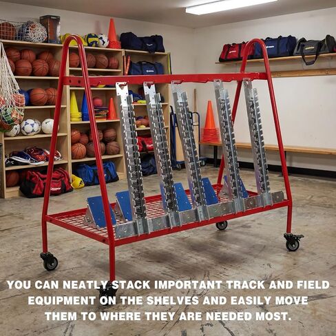 Track Field Starting Block Cart with Swivel Wheels Hold 10 to 12 Starting Blocks for Track and Field Teams and Leagues, Easy Transportation in Saudi Arabia