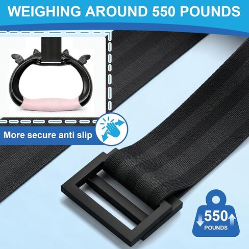 Gymnastics Rings for Kids, Professional Adjustable Extended Straps, 550 lbs Weight Capacity, Featuring Premium Non-Slip Grip Design, Suitable for Indoor/Outdoor Strength and Fitness Training. in Kuwait