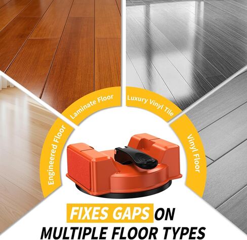 أداة تثبيت فجوة الأرضية، أدوات أرضية مصقولة كبيرة مقاس 4.7 بوصة، كوب شفط محسّن و6 قطع وسادات لاصقة للصفائح والخشب والبلاط وأداة إصلاح فجوة أرضية الفينيل - أدوات أرضيات متينة ومدمجة وفعالة in Kuwait