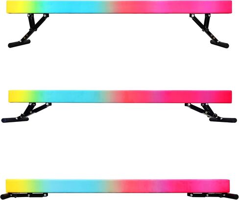 Adjustable balane Beam for Kids - 8FT Gymnastics Beam - high and Low Floor Beam for All Gymnastic Levels-Professional Gymnastic Equipment for Home and Gym Center in Kuwait