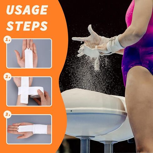 12 قطعة من مقابض شريط الجمباز وشريط رياضي بكرة واحدة لقضبان الجمباز، مقابض رياضية قابلة لإعادة الاستخدام، دعم قوي، واقي للكاحل والركبة، لوازم التدريب الرياضي in Kuwait