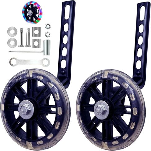 عجلات تدريب للدراجات 12/14/16/18/20 بوصة، عجلة كتم صوت فلاش in Kuwait