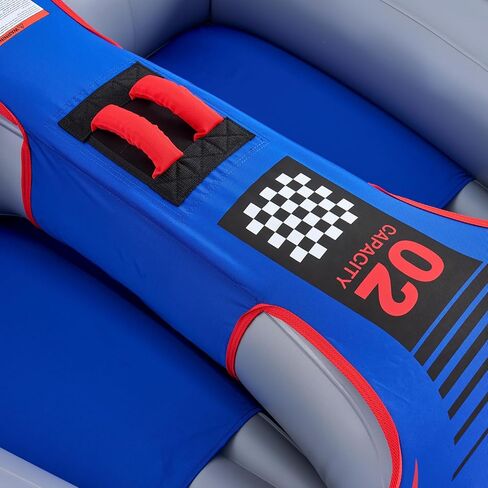 PEAKFLOW Towable Tube,Boat Tube,2 Rider Models,Tubes for Boating,Inflatable Boat Tubes and Towables,EVA Foam Pads and Handles,Swift Connect Rapid Boston Valve, 65x60Inches Inflated,Velocita Series in Kuwait