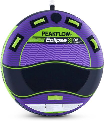PEAKFLOW Towable Tube,Boat Tube,2 Rider Models,Tubes for Boating,PVC Liner and Full Nylon Cover,EVA Foam Pads and 8 EVA Handles,Swift Connect Rapid Boston Valve, 64x61Inches Inflated,Passione Series in Saudi Arabia
