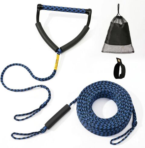 حبال تزلج بطول 75 قدم للتزلج على الماء، وحبل ومقبض عائم، وحبل سحب للتزلج للأنابيب القابلة للقطر، والتزلج على الماء، والتزلج على الماء، والتزلج على الركبة in Kuwait