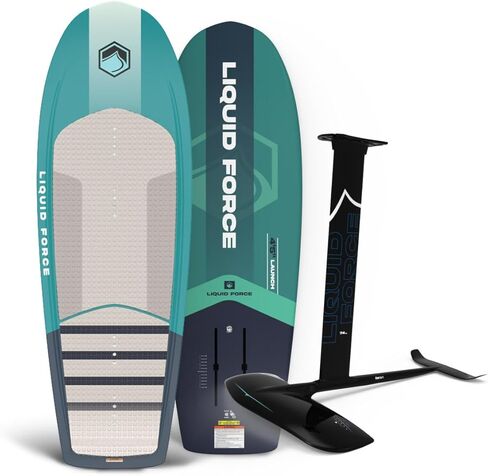 Liquid Force 2026 Launch Foil Board with Alloy Launch 1200 FuseLock Wake Foil Kit Package in Saudi Arabia
