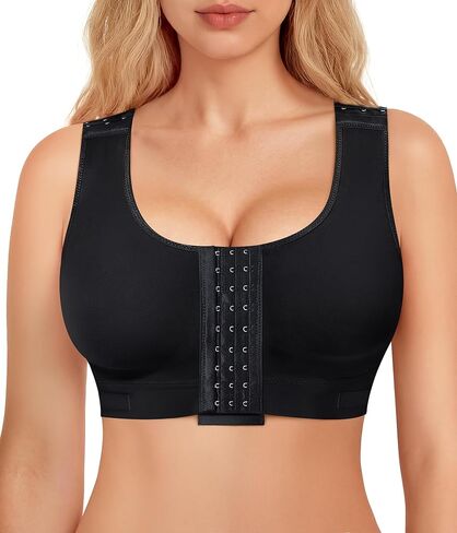 BRABIC Post Surgery Front Closure Bras for Women No Underwire Compression Surgical Mastectomy Everyday Bra in Kuwait