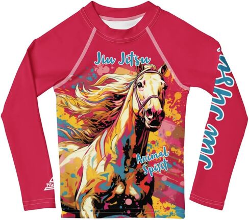 Little Girls No Gi Jiu Jitsu Rash Guard Horse in Kuwait