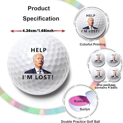 4 Pcs Funny Golf Balls for Birthday, Father’s Day Christmas Novelty Golfer Gift for Dad Coworkers Golfers Golf Lovers in Saudi Arabia