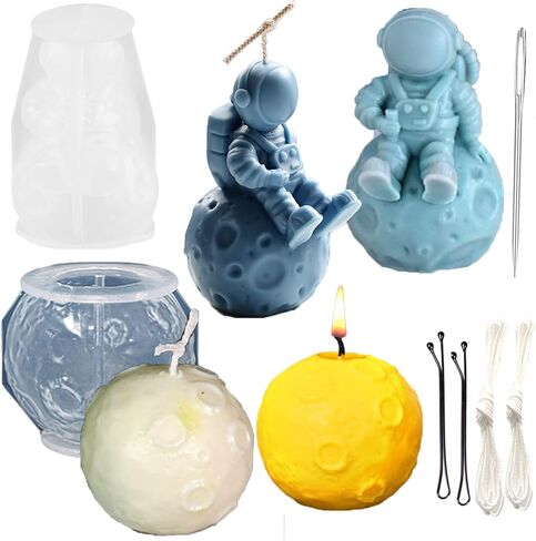 Lotus Mold Candle Silicone Molds & Mini Buddha with Mold Punch Hook Needle etc for Home Decoration Scented Candle Making Car Freshie in Kuwait