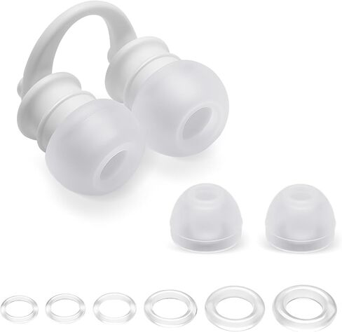Breathable Swimming Nose Plug, 6 Sizes for Perfect Custom Fit, with Storage Case and Anti-Loss Safety Cord, for Teenager and Adults with Small Nostrils in Kuwait