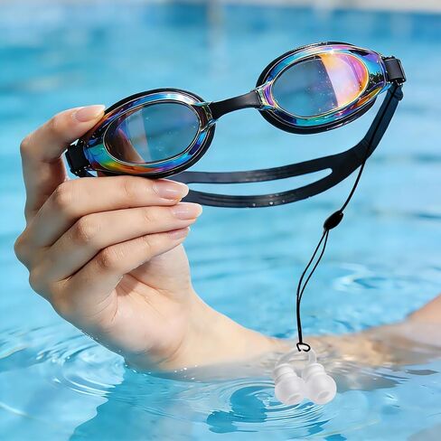 Breathable Swimming Nose Plug, 6 Sizes for Perfect Custom Fit, with Storage Case and Anti-Loss Safety Cord, for Teenager and Adults with Small Nostrils in Kuwait