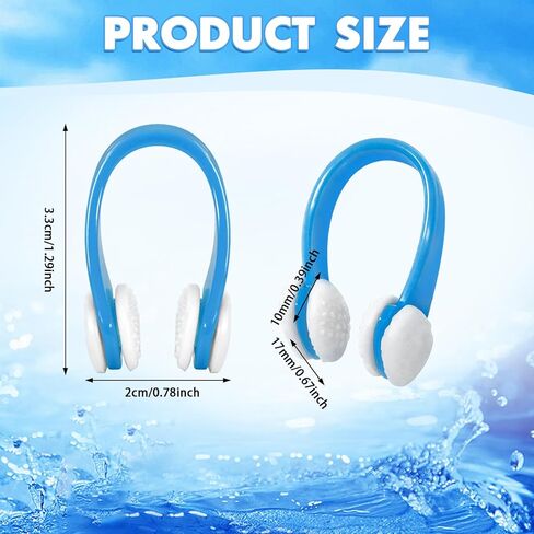 Pengxiaomei 15Pcs Swimming Nose Clips, Nose Plugs for Swimming with Waterproof Silica Gel for Kids (Age 7+) and Adults, Bright Colors in Kuwait