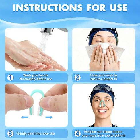 Pengxiaomei 15Pcs Swimming Nose Clips, Nose Plugs for Swimming with Waterproof Silica Gel for Kids (Age 7+) and Adults, Bright Colors in Kuwait