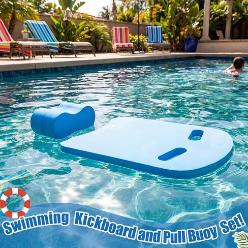 Outus 2 Pack Swimming Kickboard Pull Buoy Set Training Aid Float Leg Float Swimming Training Equipment Accessories for Adult Unisex Adult Beginners Water Exercise in Saudi Arabia