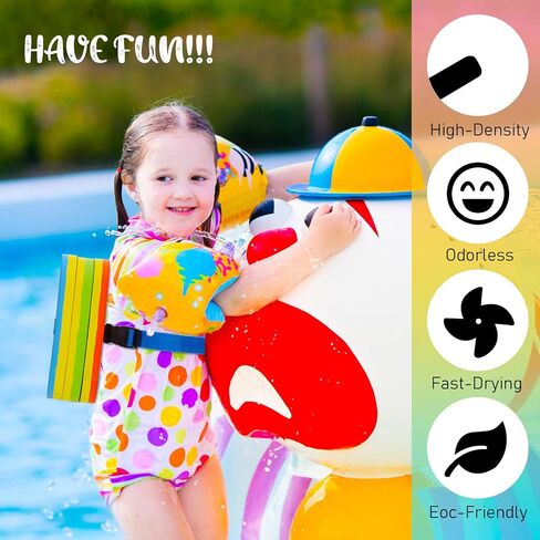 Macarrie Swimming Floats for Kids Swim Belts Swim Bubbles 3 Layers Back Floats Adjustable for Safety Training Beginners Swimming Sport Pool Lesson(2 Pack) in Saudi Arabia
