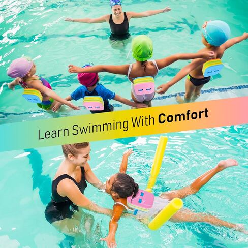 Macarrie Swimming Floats for Kids Swim Belts Swim Bubbles 3 Layers Back Floats Adjustable for Safety Training Beginners Swimming Sport Pool Lesson(2 Pack) in Saudi Arabia