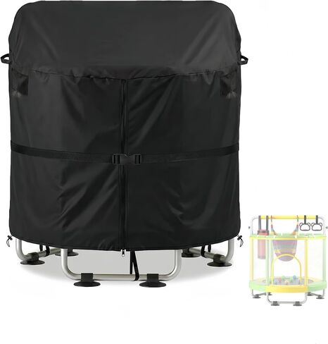 غطاء ترامبولين مقاس 55 بوصة، غطاء ترامبولين دائري مقاوم للماء للأطفال، حماية من الطقس ضد الرياح، مضاد للتجميع، مقاوم للأشعة فوق البنفسجية 420D أكسفورد in Kuwait