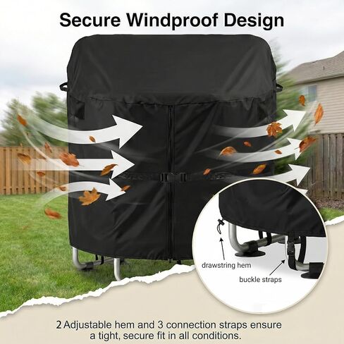 غطاء ترامبولين مقاس 55 بوصة، غطاء ترامبولين دائري مقاوم للماء للأطفال، حماية من الطقس ضد الرياح، مضاد للتجميع، مقاوم للأشعة فوق البنفسجية 420D أكسفورد in Kuwait