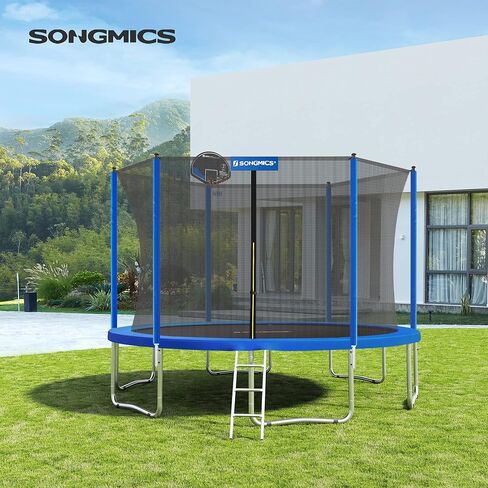 SONGMICS Replacement Trampoline Safety Pad Mat, 10ft 12ft 14ft 15ft Standard Size, Spring Cover, UV-Resistant, Tear-Resistant, Edge Protection in Saudi Arabia
