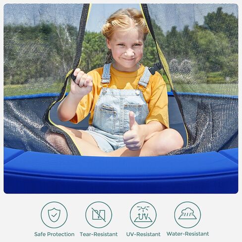 SONGMICS Replacement Trampoline Safety Pad Mat, 10ft 12ft 14ft 15ft Standard Size, Spring Cover, UV-Resistant, Tear-Resistant, Edge Protection in Saudi Arabia