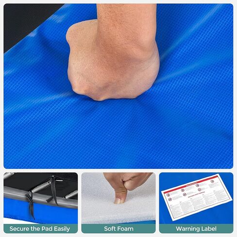 SONGMICS Replacement Trampoline Safety Pad Mat, 10ft 12ft 14ft 15ft Standard Size, Spring Cover, UV-Resistant, Tear-Resistant, Edge Protection in Saudi Arabia
