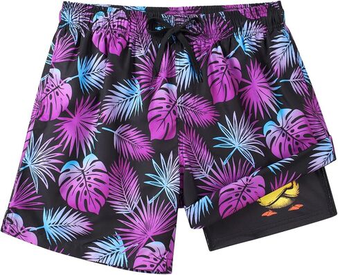 westwolf Men Swim Trunks 5.5 Inch Board Shorts 2 in 1 Swimwear with Compression Liner in Kuwait