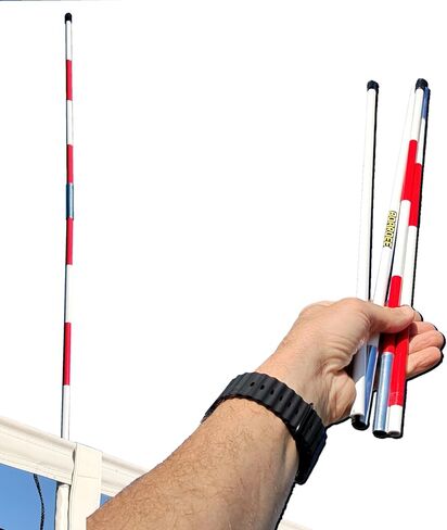 مجموعة هوائي الكرة الطائرة متعدد الطي - هوائيات شبكية محمولة من الألياف الزجاجية - علامات تنظيمية لحدود الملعب باللونين الأحمر والأبيض - معدات تحكيم الكرة الطائرة الشاطئية الداخلية والخارجية in Kuwait