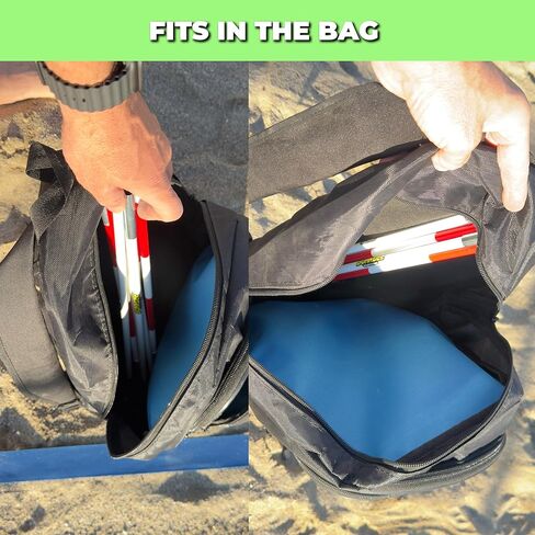 مجموعة هوائي الكرة الطائرة متعدد الطي - هوائيات شبكية محمولة من الألياف الزجاجية - علامات تنظيمية لحدود الملعب باللونين الأحمر والأبيض - معدات تحكيم الكرة الطائرة الشاطئية الداخلية والخارجية in Kuwait