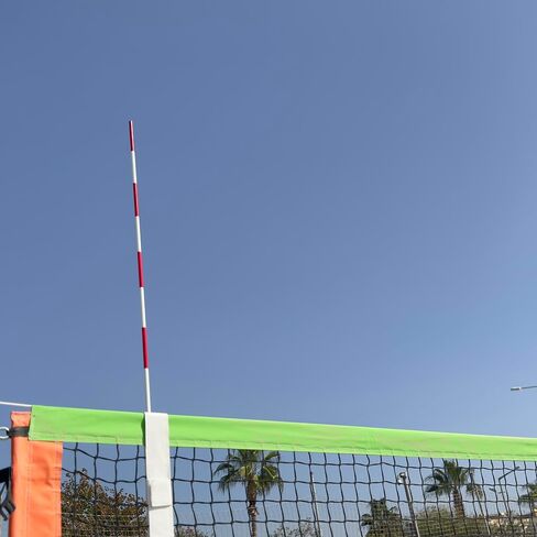 طقم هوائي للكرة الطائرة قابل للطي مع أكمام لاصقة من جلد البولي يوريثان، هوائيات من الألياف الزجاجية قابلة للطي، أبيض، حزمة من 2 هوائيات شبكية للكرة الطائرة الداخلية والشاطئية in Kuwait