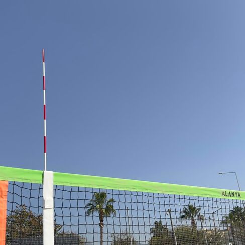 طقم هوائي للكرة الطائرة قابل للطي مع أكمام لاصقة من جلد البولي يوريثان، هوائيات من الألياف الزجاجية قابلة للطي، أبيض، حزمة من 2 هوائيات شبكية للكرة الطائرة الداخلية والشاطئية in Kuwait