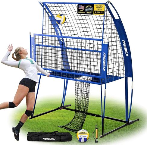 نظام شبكة تدريب الكرة الطائرة، معدات تدريب الكرة الطائرة مع ارتفاع قابل للتعديل بحرية للفناء الخلفي، شبكة تدريب الكرة الطائرة لإعداد الطعام، تتضمن مجموعة كرات وحقيبة حمل in Kuwait