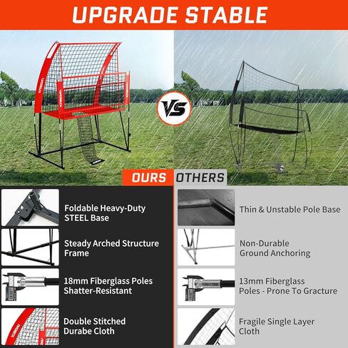 Volleyball Training Net System, Volleyball Training Equipment with Freely Height-Adjustable for Backyard, Volleyball Practice Net for Serving Setting Spiking, Includes Ball Kit and Carry Bag in Saudi Arabia