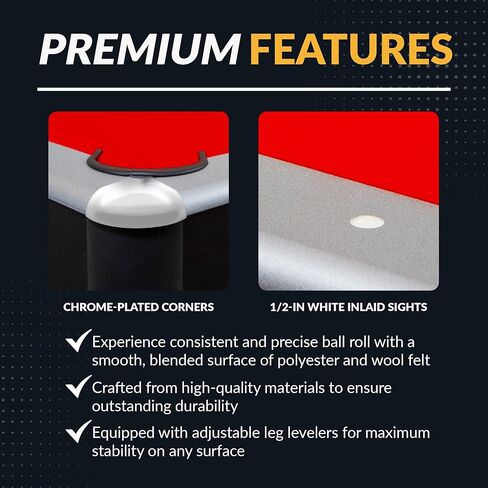 Hathaway Maverick 7 Foot Pool Table with Table Tennis Top – with Accessories for Both Games – Space-Saving Ping Pong and Pool Table Combo for Families – Matte Black Finish, Red Felt in Saudi Arabia