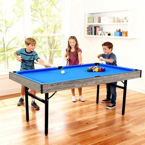 طاولة ألعاب متعددة الوظائف 5 في 1، مجموعة طاولة متعددة الألعاب قابلة للطي مع بينج بونج، بلياردو حمام السباحة، هوكي الهواء، البولينج، ولعبة الشفلبورد للداخل والخارج in Kuwait
