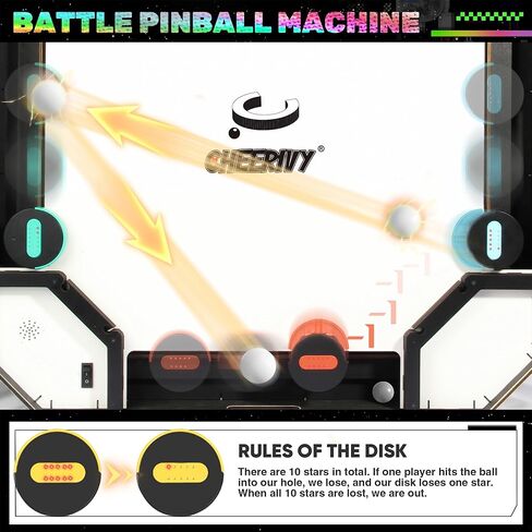 Cheerivy Game Air Hockey 4 Player، Hyperlaps.10 Game 4 لاعبين أركيد للألعاب المنزلية، طاولات Hyperlaps.io للبالغين مع نظام النقاط، ألعاب طاولة ممتعة للتجمعات العائلية in Kuwait
