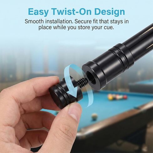 Pool Cue Joint Protector 2 PCS 5/16 x 18 Billiard Cue Joint Protector Black Stick Joint-Protector for Players Pool Billiard Cues in Kuwait