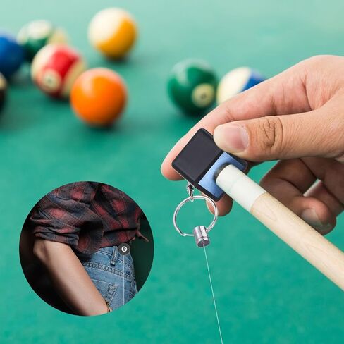 2 Pcs Chalk Holder Pool Billiards - Retractable Cue Chalk Holder Pool with Belt Clip - Snooker Billiards Accessories in Kuwait