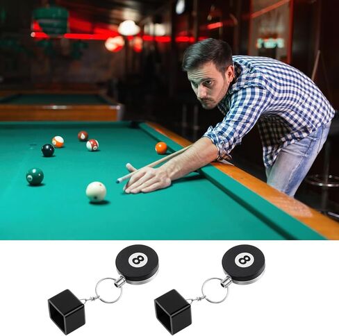 2 Pcs Chalk Holder Pool Billiards - Retractable Cue Chalk Holder Pool with Belt Clip - Snooker Billiards Accessories in Kuwait
