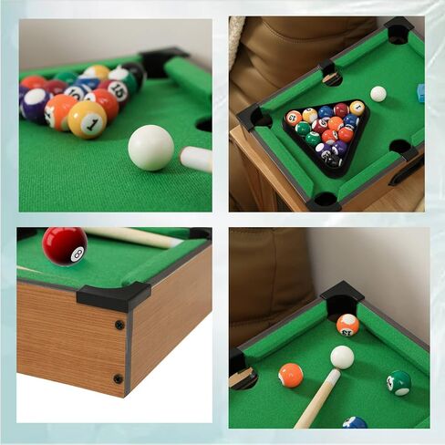 Mini Pool Table Wooden Billiards Tabletop Board Game for Family Night Party Time Gift for Cat Lovers in Saudi Arabia