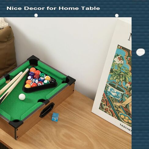 Mini Pool Table Wooden Billiards Tabletop Board Game for Family Night Party Time Gift for Cat Lovers in Saudi Arabia